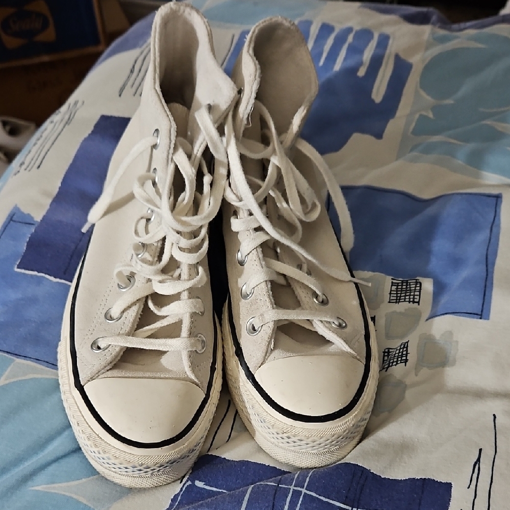 Converse High-Tops with Bold Orange Insole